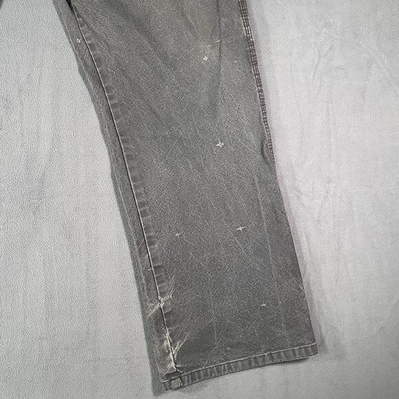 Dickies Canvas Carpenter Distressed Pants Mens Size 36x30 Faded Grey Grunge Y2K - Picture 2 of 9